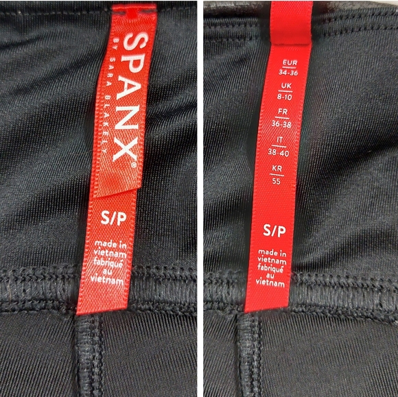 Spanx Black Faux Leather Moto Leggings - Picture 15 of 16